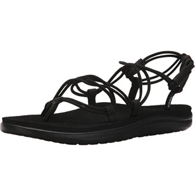 Image of Teva VOYA Infinity Walking sandals, Women&#039;s, Size: 6.5, Black Leather and textile