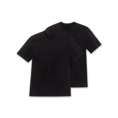 Image of Schiesser American Vneck MPACK:2 Pyjama top, Men&#039;s, Size: Large, Black