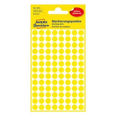 Image of AVERY ETIKETTEN 3013 8MM MARK PKT GELB