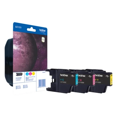 Image of Brother LC 1220 Inkjet Cartridge Rainbow