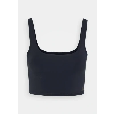 Image of adidas Sportswear Cropped CAMI Bustier, Women&#039;s, Size: XXL, Black