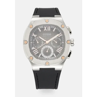 Image of Guess Headline Chronograph watch Silver tone/gunmetal gradient/black, Men&#039;s, Size: One Size, gradient/black