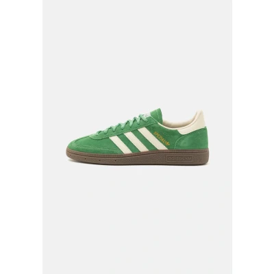Image of adidas Originals Handball Spezial Unisex Trainers, Size: 3.5, Preloved green/cream white/crystal white Leather/synthetics