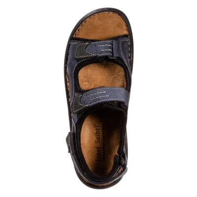 Image of Josef Seibel Walking sandals, Men&#039;s, Size: 11, Ocean/schwarz Leather and textile
