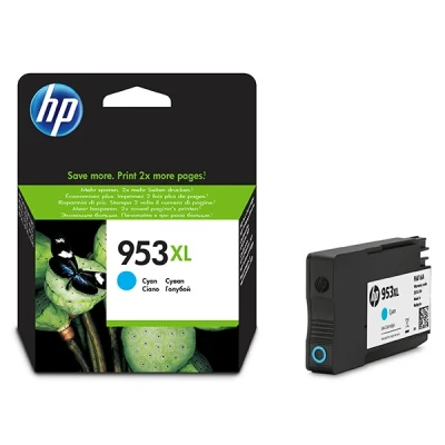 Image of HP F6U16AE 953XL High Yield Original Ink Cartridge, Cyan, Single Pack