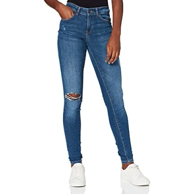 Image of Noisy May Nmlucy Jeans Skinny Fit, Women&#039;s, Size: 28x30, Medium blue denim