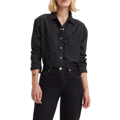 Image of Levi&#039;s Women&#039;s Teodora Western Shirt, Dark Ages 2, S