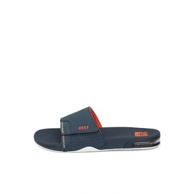 Image of Reef Fanning Slippers, Men&#039;s, Size: 10, Navy/orange/white shoes
