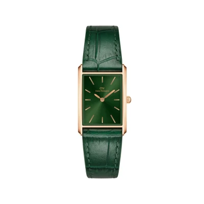 Image of Daniel Wellington Bound Crocodile Emerald Sunray Watch, Size: One Size, Rose gold