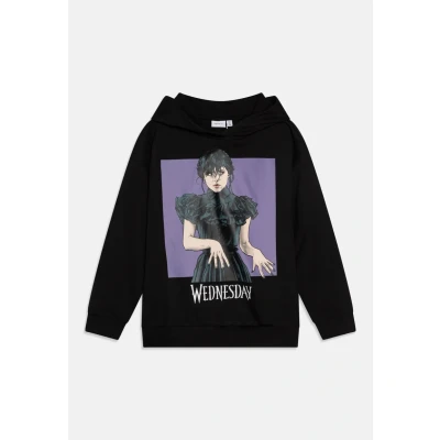 Image of Name it Nkfjida Wednesday Hoodie for kids, Size: 7 8y, Black