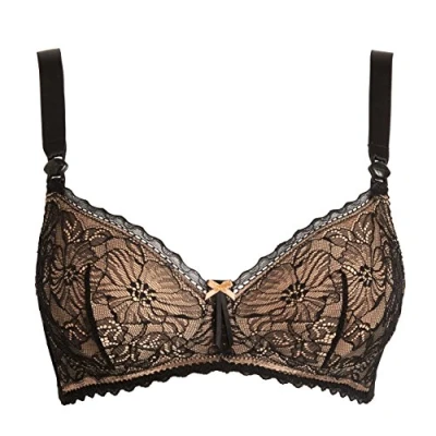 Image of Cache Coeur IRIS Wirefree Breastfeeding Balconette bra, Women&#039;s, Size: 32D, Black