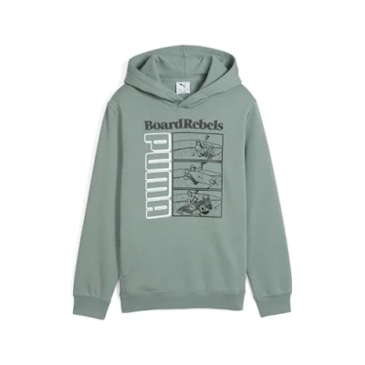 Image of Puma MID 90S Hoodie for kids, Size: 10y (9 10y), Green moon