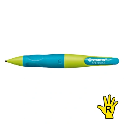 Image of STABILO Ergonomic Mechanical Pencil EASYergo 1.4 Right Handed Pack of 1 Lemon Green/Aquamarine