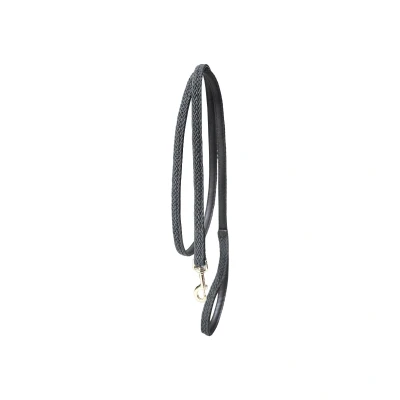 Image of Kentucky Horsewear Plaited Nylon Horse Lead Grey Rope Equestrian
