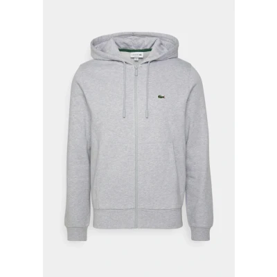 Image of Lacoste Unisex Zipup sweatshirt, Size: 5XL, Argent chine