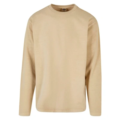 Image of Urban Classics Heavy Oversized Longsleeve Sweatshirt, Men&#039;s, Size: Large, Unionbeige