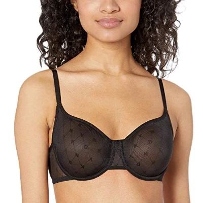 Image of DKNY Intimates Monogram Unlined DEMI BRA Underwired bra, Women&#039;s, Size: 34A, Black