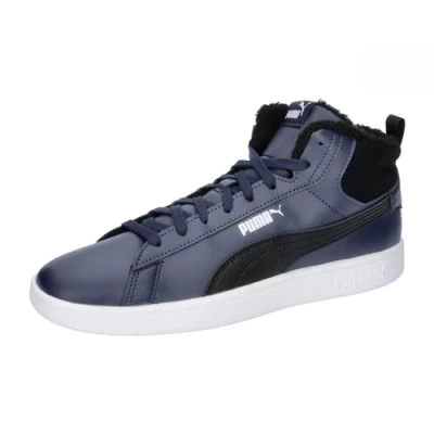 Image of Puma Unisex&#039;s Smash 3.0 Mid Wtr Sneaker, Navy Black White, 6.5 UK
