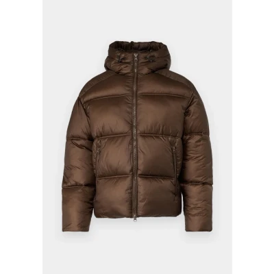 Image of Jack &amp; Jones Jcokinetic Wetlook Puffer Winter jacket, Men&#039;s, Size: XXL, Chocolate brown
