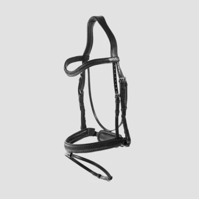 Image of Dyon Plaited Flash Noseband Bridle with Pull back New English Collection