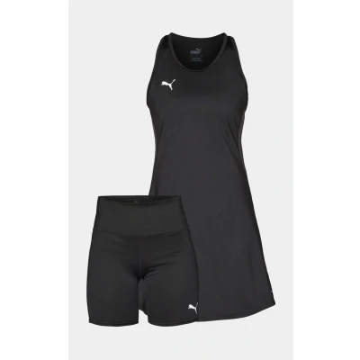 Image of Puma Teamgoal Dress Leggings, Women&#039;s, Size: XS, Black/white