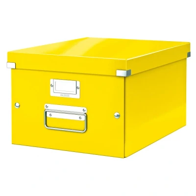 Image of Leitz A4 Storage Box, Click and Store Range 60440016 Medium, Yellow