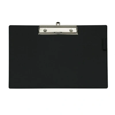 Image of Maul A4 Clipboard Cardboard with Foil Writing Board in Landscape Format Modern Clip for Storage of Paper Office, Kitchen and Workshop Black