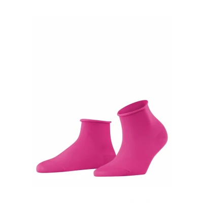 Image of FALKE Damen Cotton Touch Kurzstrümpfe atmungsaktive nachhaltige Baumwolle elegant fein verstärkt halbhoch flache Naht für druckfreie Fußspitze intensive Farben hochwertig 1 Paar, Red (Berry 8390) new