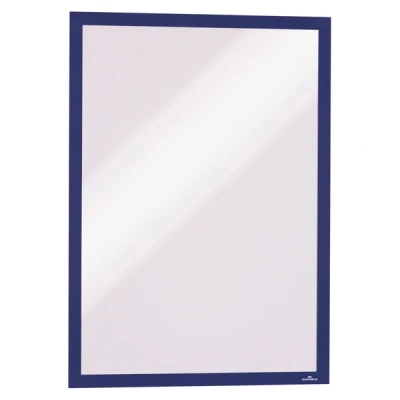 Image of Durable DURAFRAME Magnetic Frame A4 Format In Dark Blue Pack of 5 Frames Document for Professional Internal Signage