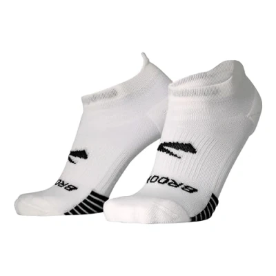Image of Brooks Ghost LITE NO SHOW 2PACK Trainer socks, Size: 11 14.5, White