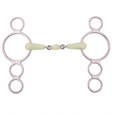 Image of BR Double Jointed Four Ring Gag Apple Mouth 18 mm