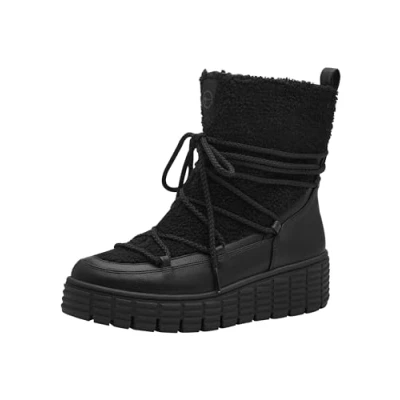 Image of Tamaris Women&#039;s Warm Lining Boots, Plain black, 6.5 UK