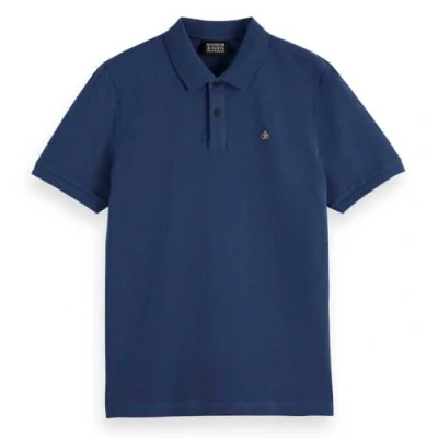 Image of Scotch &amp; Soda Seasonal CORE Regular FIT Polo shirt, Men&#039;s, Size: Medium, Atlantic blue