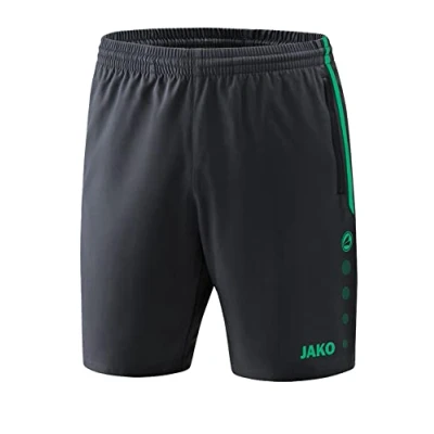 Image of JAKO, Training &amp; Fitness Competition 2.0 Children&#039;s Shorts, Anthracite/Turquoise, 152, 6218
