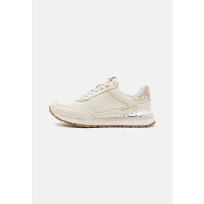 Image of Michael Kors NOVA Trainer Trainers, Women&#039;s, Size: 3, Cream Leather/synthetics