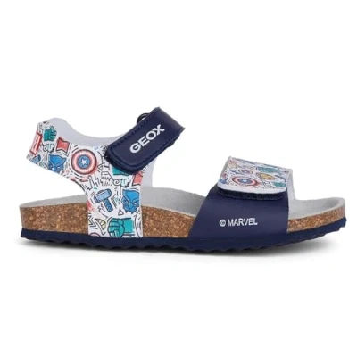 Image of Geox Marvel Avengers Ghita BOY Sandals for kids, Size: 035, Navy/multicolor shoes