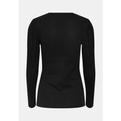 Image of Pieces Pcruka PUFF Long sleeved top, Women&#039;s, Size: Large, Black