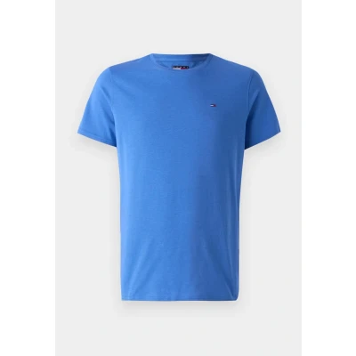Image of Tommy Jeans SLIM TEE Basic Tshirt, Men&#039;s, Size: 34, Tempo blue