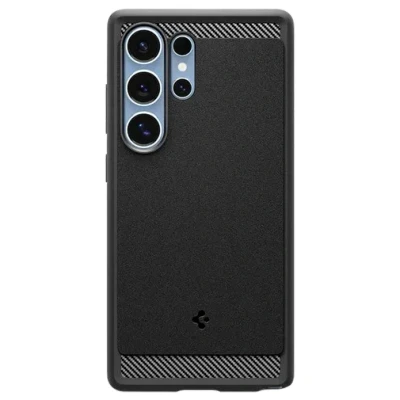Image of Spigen Rugged Armor TPU Back Cover Black Samsung Galaxy S25 Ultra