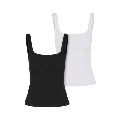 Image of Urban Classics WIDE NECK 2PACK Top, Women&#039;s, Size: 3XL, Black white