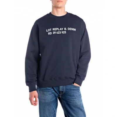 Image of Replay Sweatshirt, Men&#039;s, Size: XL, Dark navy