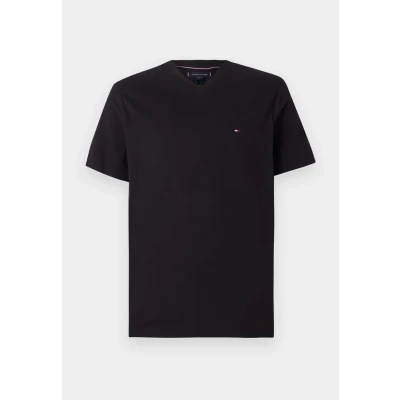 Image of Tommy Hilfiger Essential V NECK TEE Basic Tshirt, Men&#039;s, Size: XS, Black