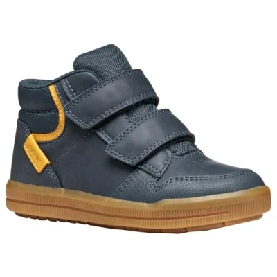 Image of Geox Arzach BOY Hightop trainers for kids, Size: 7.5K, Navy/dark yellow shoes