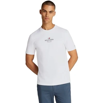 Image of Tommy Hilfiger TEE Unisex Print Tshirt, Size: 3XL, White