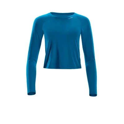 Image of Winshape Cropped Long Sleeve sleeved top, Women&#039;s, Size: XS, Teal green