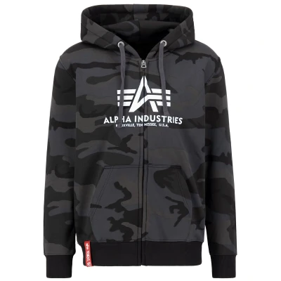 Image of Alpha Industries Basic Zip Hoody Camo Black XL