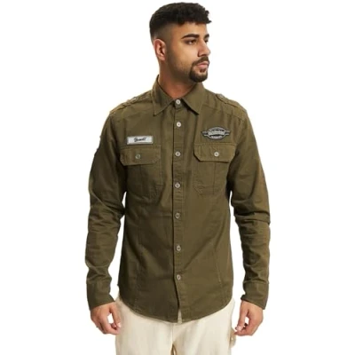 Image of Brandit LUIS Vintage Shirt, Men&#039;s, Size: 6XL, Olive
