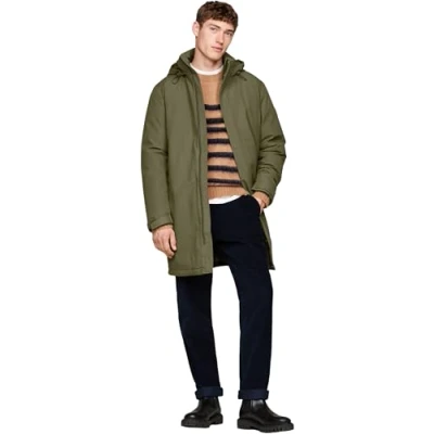 Image of Tommy Hilfiger Padded Parka Winter coat, Men&#039;s, Size: XL, Green