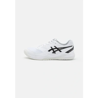 Image of Asics Geldedicate 8 Multicourt tennis shoes, Men&#039;s, Size: 12, White/black Imitation leather/ textile