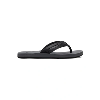 Image of Quiksilver Carver Squish Tbar sandals, Men&#039;s, Size: 6, Black/grey/black Synthetics